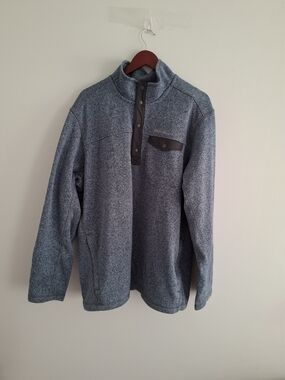 Eddie Bauer Men's Blue Heather Pullover Sweater SZ 2XL